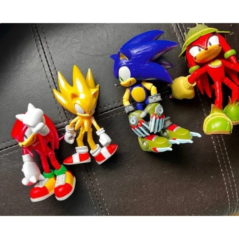 4 Sonic Hedgehog Articulate Figurines Action Animated Collector Rare HTF Kids
